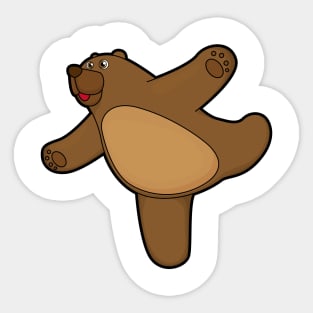 Bear at Yoga Stretching exercise Sticker